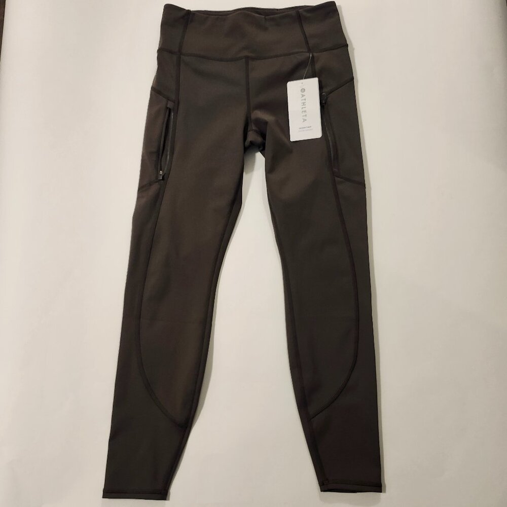 Athleta Rainier High-Waisted Pocket Leggings NWT Women’s M Aspen Olive Green